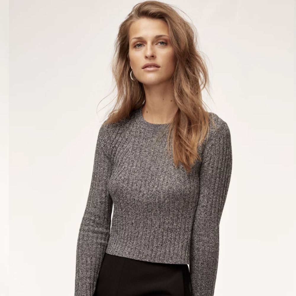 Babaton Nathaniel Sweater Aritzia Grey